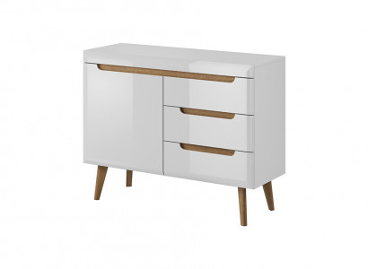 High Gloss New Dresser Sideboard Cabinet Shelf 107cm Cabinets Shelves