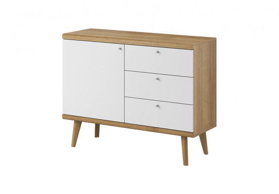 Modern Wood Dresser Sideboard 107cm XXL Low Boards