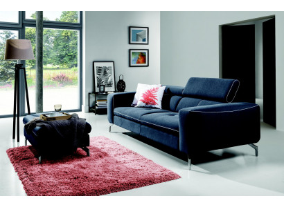 Chesterfield 3-seater designer sofa couch upholstered sofas couches fabric textile new