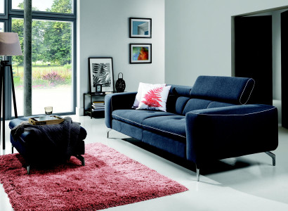 Chesterfield 3-seater designer sofa couch upholstered sofas couches fabric textile new