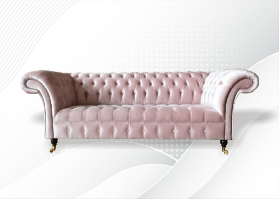 Chesterfield 3-Seater Light Pink Creative Furniture New Living Room Modern Design Sofa