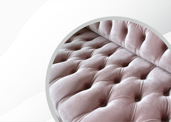 Chesterfield 3-Seater Light Pink Creative Furniture New Living Room Modern Design Sofa