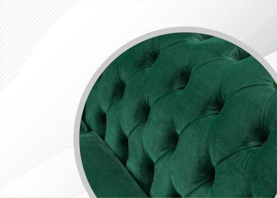 Chesterfield 3 Seater Green Living Room Modern Design Couches Sofa Original Fabric
