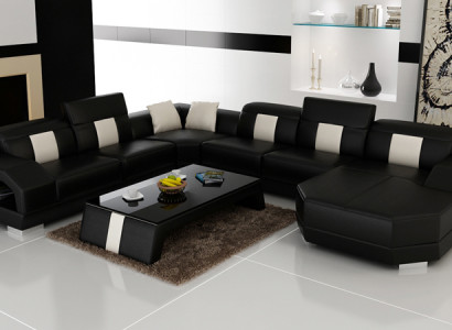 Leather sofa couch living landscape corner sofa corner set design modern sofa R7003 new