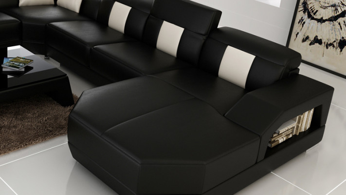 Leather sofa couch living landscape corner sofa corner set design modern sofa R7003 new