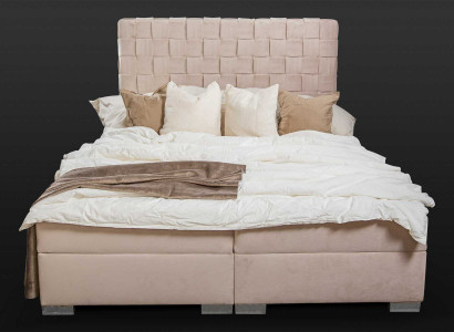 Upholstered bed beds beige upholstery designer luxury design 180x200 double bed