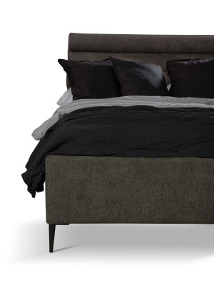 Textile bed gray design luxury double bedroom beds double bed.