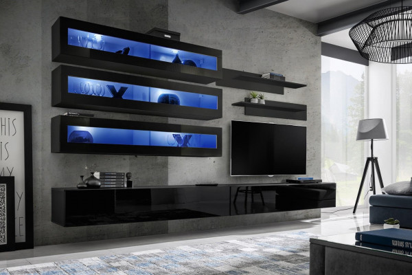 Wall unit design wall shelf TV stand wall cabinet living room wood furniture new