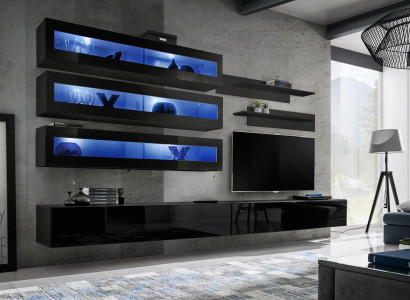 Wall unit design wall shelf TV stand wall cabinet living room wood furniture new