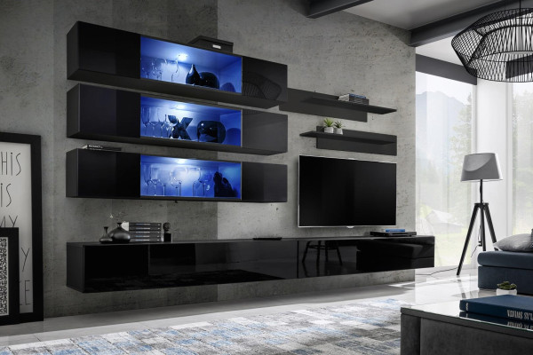 Living room wall unit RTV living room furniture sideboard wall shelves TV wall cabinet new