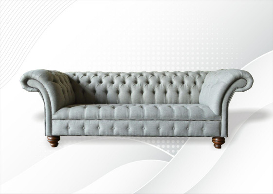 Chesterfield 3-seater living room modern light gray couch sofa new creative fabric