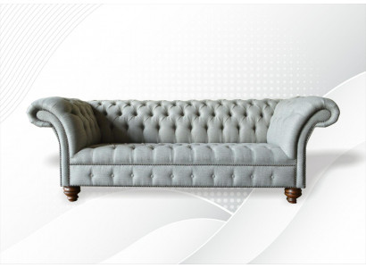 Chesterfield 3-seater living room modern light gray couch sofa new creative fabric
