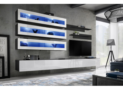 Luxury living room designer furniture sideboard wall unit TV stand wall cabinet