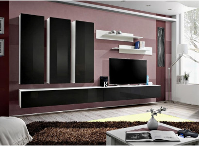Living Room Complete Set 7-piece Wall Unit TV Stand Luxury Suite Wall Shelf New