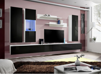 Luxury Wall Unit Complete Set Living Room Wooden Furniture Designer Wall Cabinet