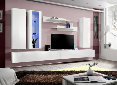 Living room furniture designer white wall unit TV stand sideboard modern wall cabinet