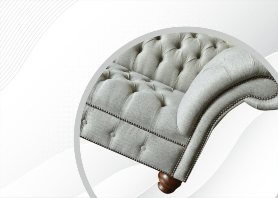Chesterfield 3-seater living room modern light gray couch sofa new creative fabric