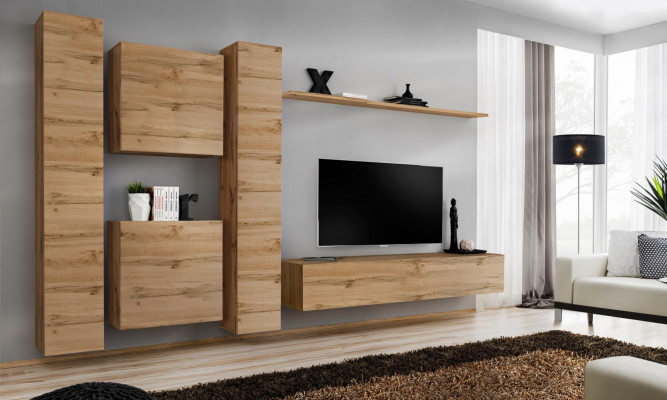 Wall cabinet living room designer wall unit wall shelf wood wall cabinet