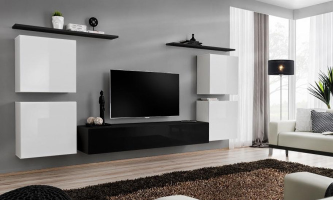 Complete White Wall Cabinet Living Room Wall Luxury Living Room Sideboard TV Stand Modern