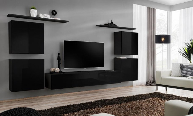 Living room wall shelf furniture wall unit luxury complete set wall cabinet