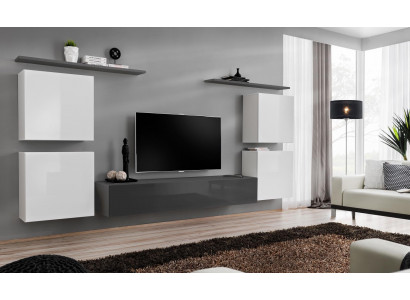 Design living wall luxury furnishing complete wall shelf wood furniture wall cabinet