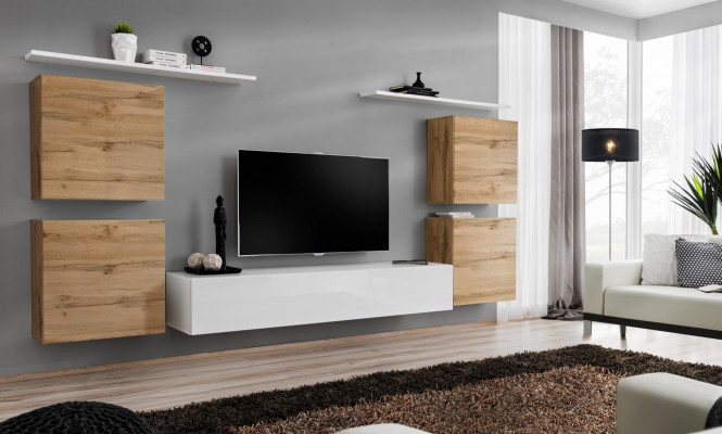 Luxury living room RTV wall unit wall cabinet shelving TV wood wall shelves new