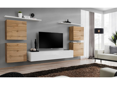 Luxury living room RTV wall unit wall cabinet shelving TV wood wall shelves new