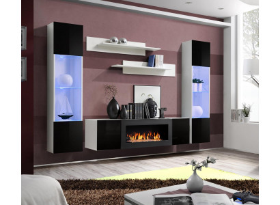 Living room wall unit TV stand shelf luxury design set of 5 modern furniture new