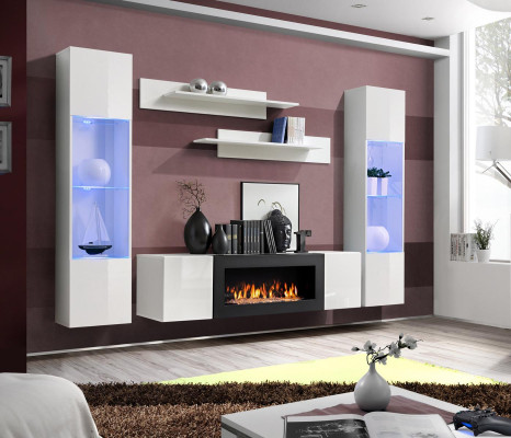 Modern living room furniture designer wall unit wall shelves sideboard decor