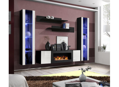 Living room wall shelves modern luxury set 5-piece designer hanging display cabinet