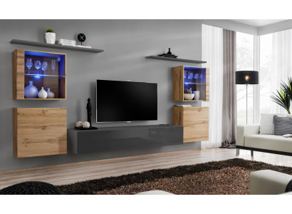Living room furniture set designer high-gloss wall unit living room sideboard complete