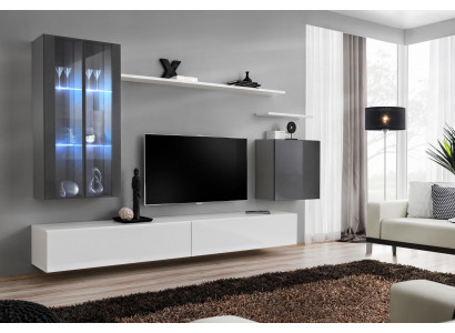 Complete wall shelves living room furniture 3x wall cabinet luxury TV stand sideboard