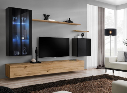 Wall unit hanging display cabinet wall cupboard designer TV stand furniture shelves modern