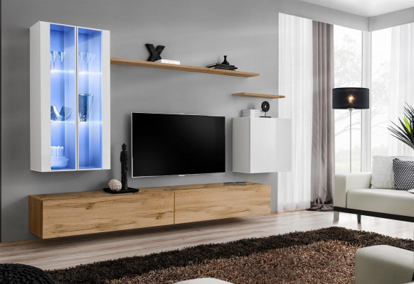 Wooden furniture TV stand wall cabinet living room furniture complete set style designer