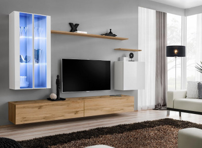 Wooden furniture TV stand wall cabinet living room furniture complete set style designer