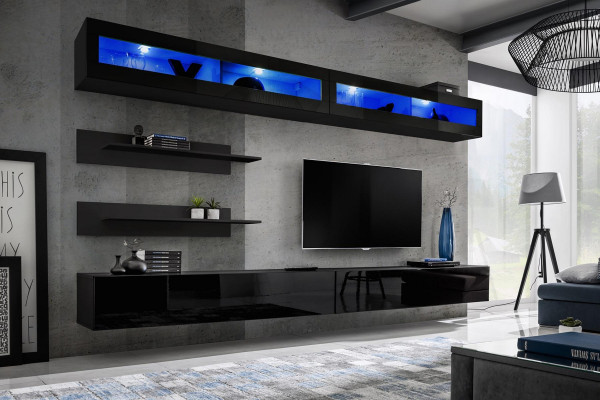 Living room 2x wall cabinet set wall unit wooden furniture TV stand new
