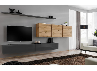 Designer sideboard wooden furniture complete 7-piece wall cabinet living room furniture
