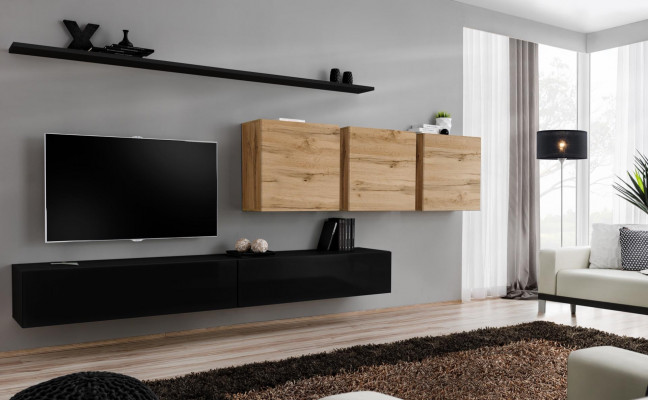 Complete Set 7-Piece TV Stand Sideboard Living Room Furniture Modern Interior