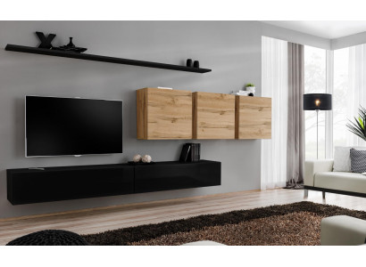 Complete Set 7-Piece TV Stand Sideboard Living Room Furniture Modern Interior