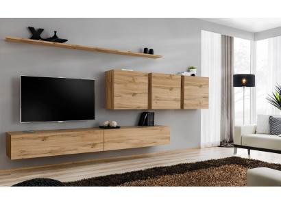 Living room wall unit cabinet sideboard designer wooden furniture brown
