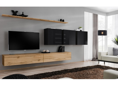 Design living wall brown sideboard TV stand wall cabinet living room furniture complete