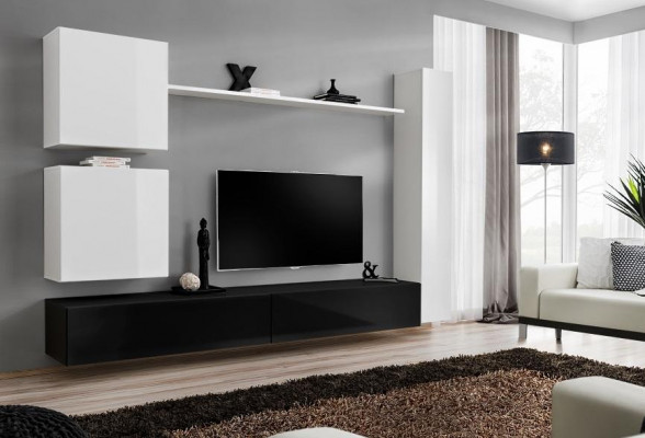 Design living wall sideboard 3x cabinet TV stand set 6-piece wood furniture style designer