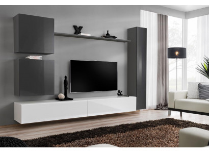 Gray Wall Cabinet Wooden Furniture Modern Cabinet Sideboard Wall Cabinet New