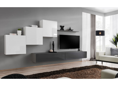 Designer living room wall gray TV stand modern sideboard wall shelf TV stand new