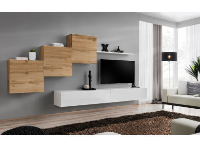 Luxury 6-piece living room set furnishing ensemble wall shelf designer living room furniture