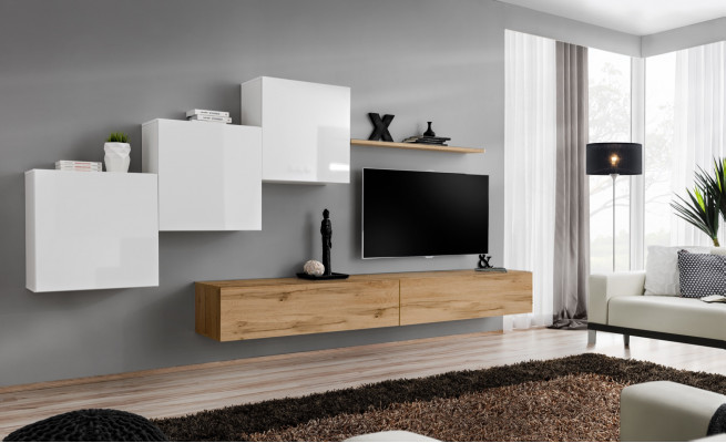 Living room TV stand 3x wall cabinet wall shelf luxury design sideboard wall unit