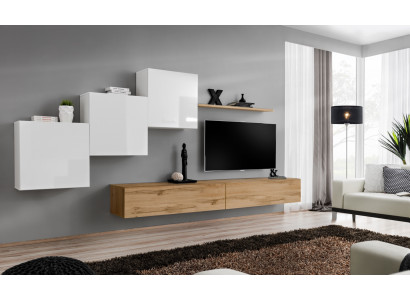 Living room TV stand 3x wall cabinet wall shelf luxury design sideboard wall unit