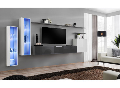 Designer wall unit complete set luxury furniture new 3x wall cabinet furniture suite