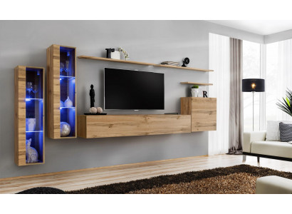 Living room furniture set 7pc luxury furniture designer wall cabinet wall shelf