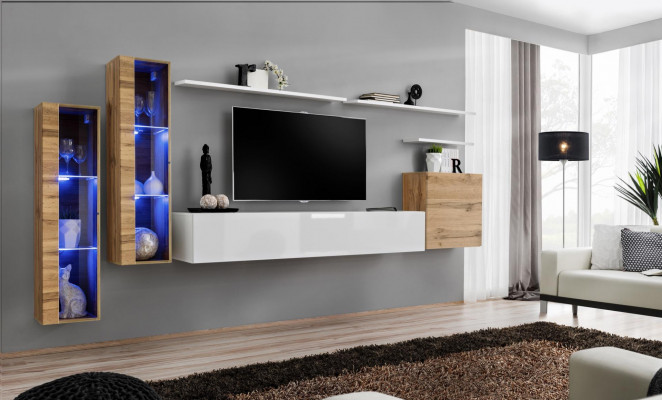 Luxury TV stand living room furnishing RTV lowboard designer modern wall unit